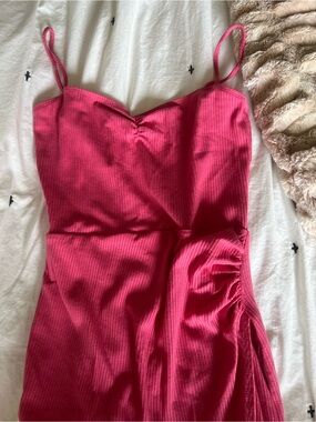 Reformation Pink Ribbed Midi Dress — Size S